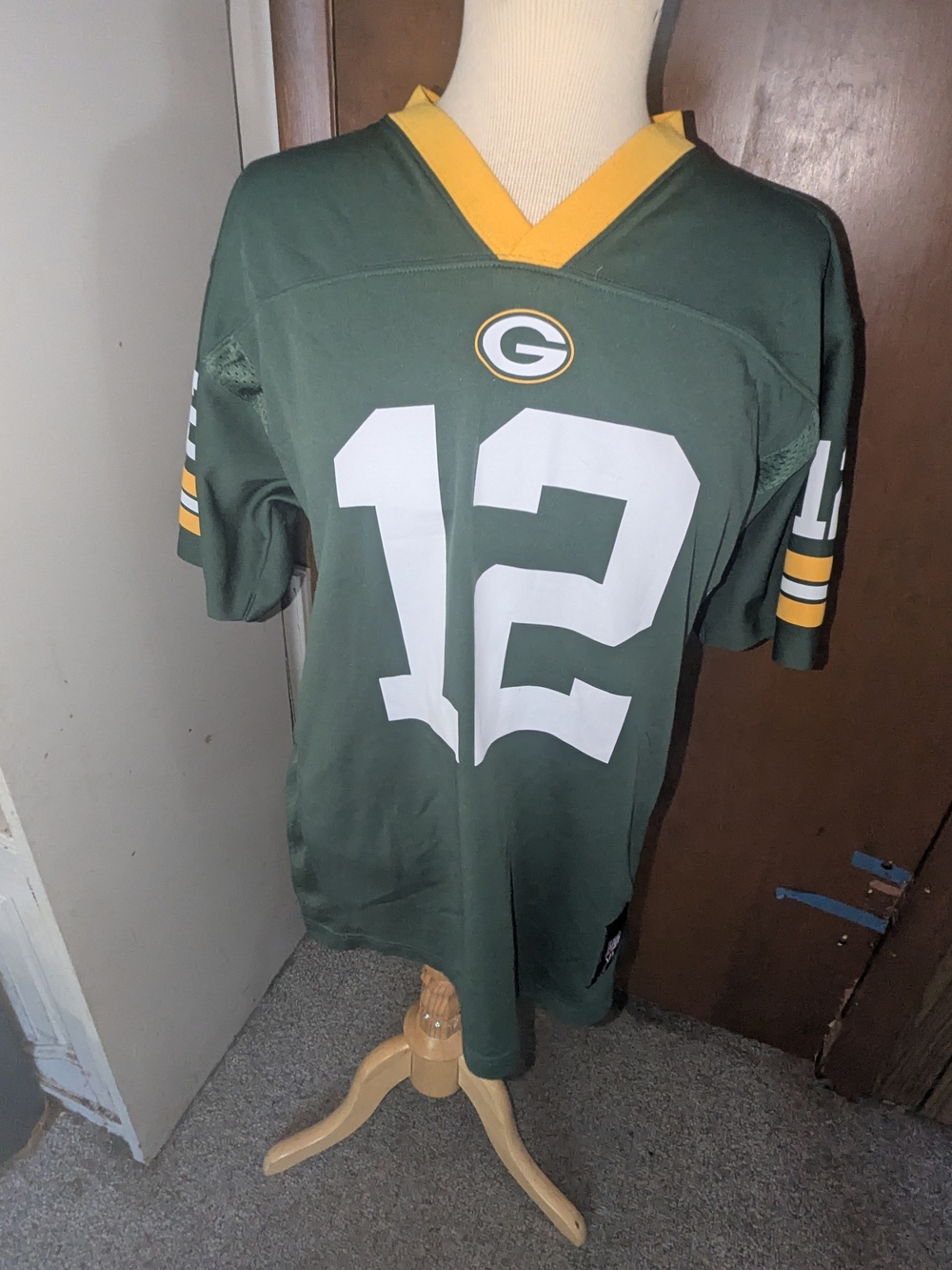 NFL Green Bay Packers #12 Kids Jersey in Green and Yellow